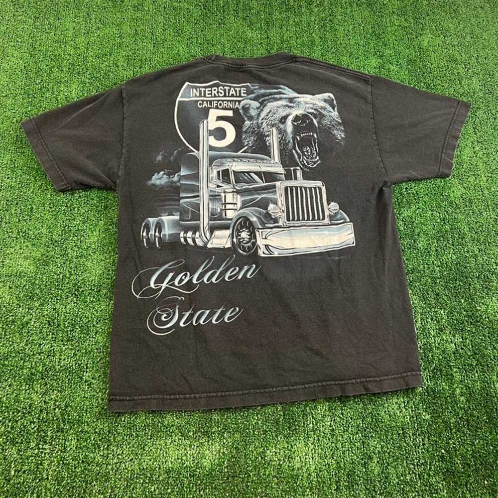 Vintage Interstate California Black Shirt Mens La… - image 3