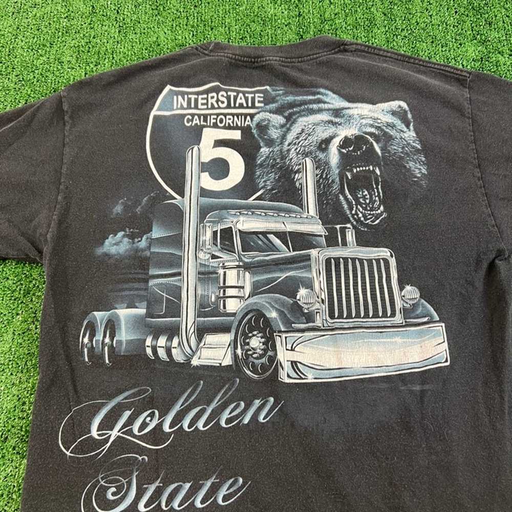 Vintage Interstate California Black Shirt Mens La… - image 4