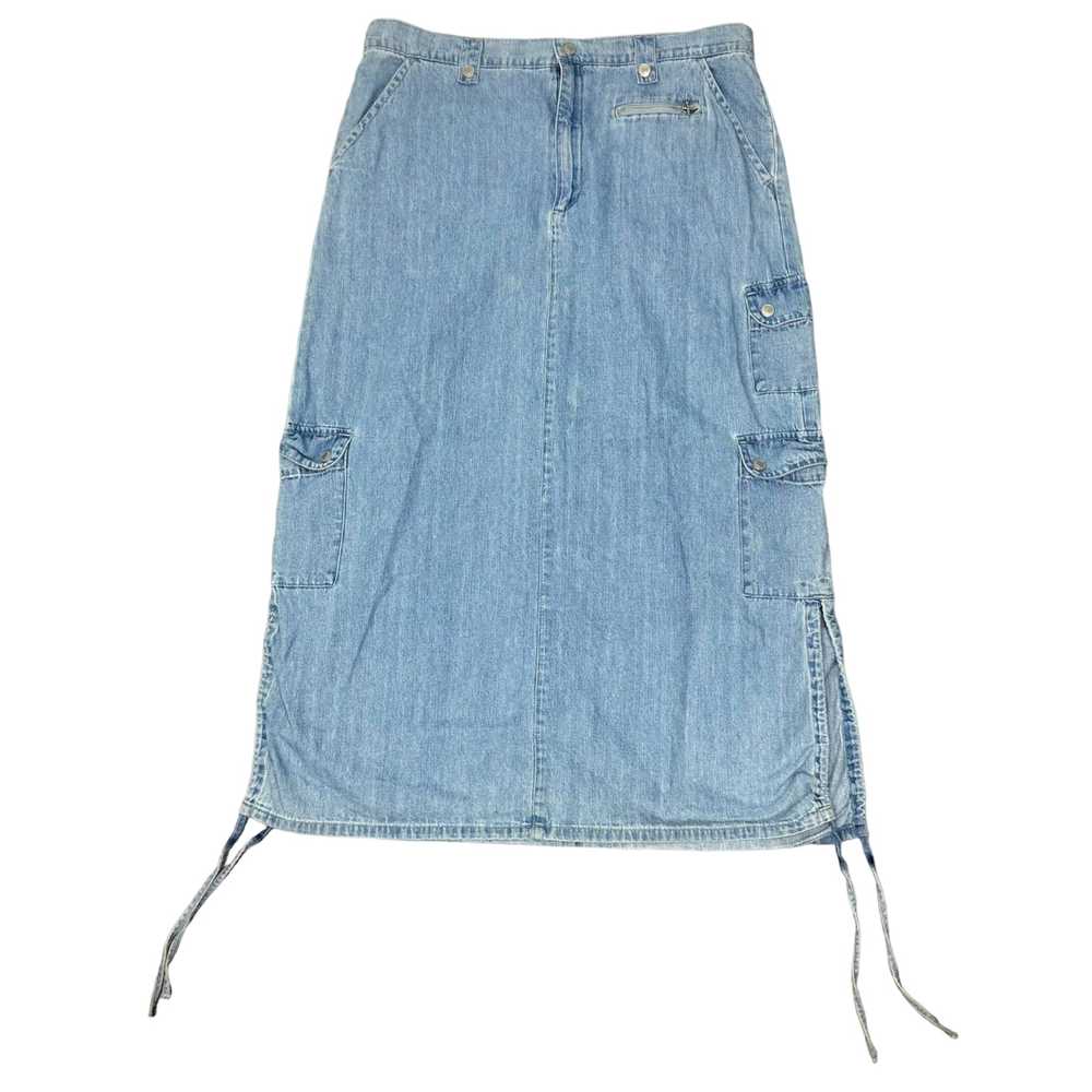 Vintage Denim Maxi Skirt (XL) - image 4