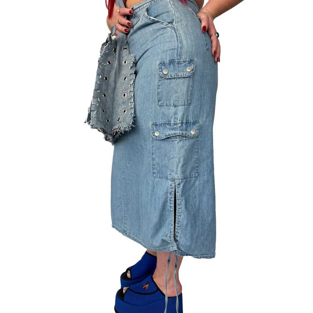 Vintage Denim Maxi Skirt (XL) - image 6