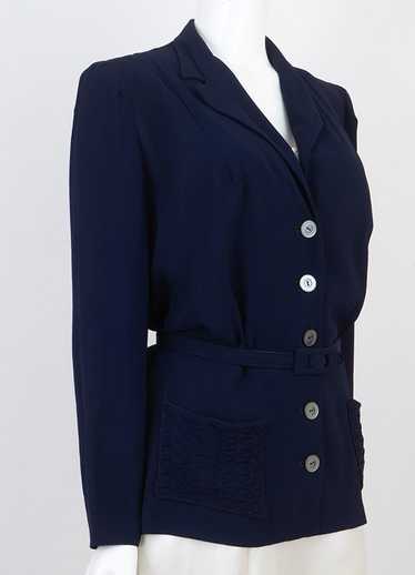 1930s Blue Crepe Jacket