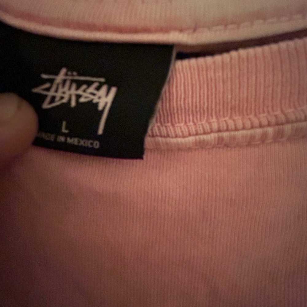 Stussy Logo Tee Pink Large - image 2