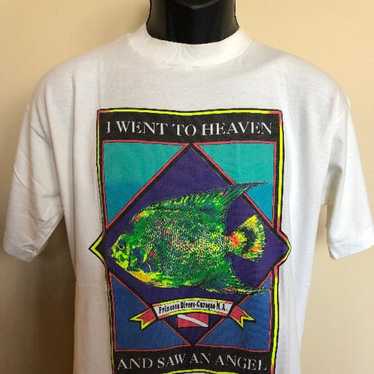 80s Curacao Divers Shirt Angel Fish - image 1