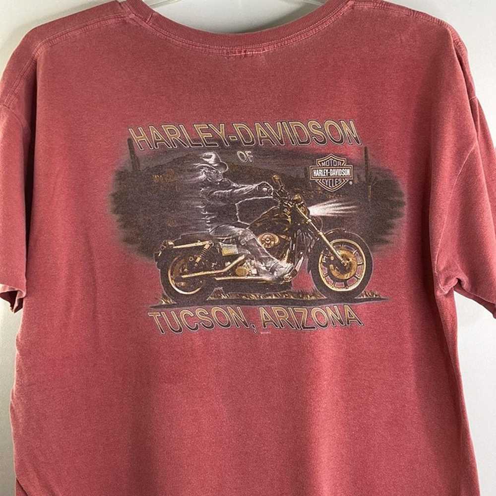 Harley Davidson Biker Graphic T-Shirt SZ:L - image 5