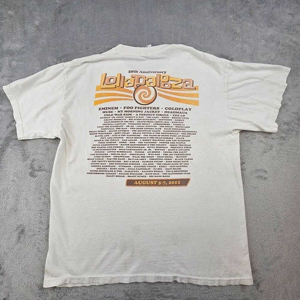 Lollapalooza T-Shirt Mens Large Chicago 2011 20th… - image 2