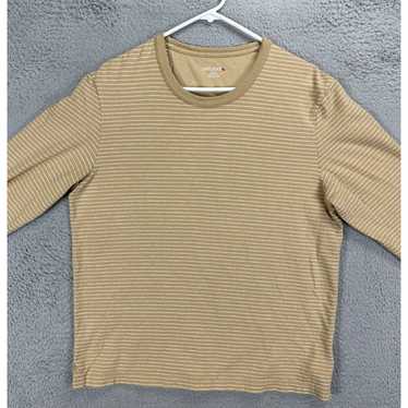UNTUCKit Shirt Adult Large Yellow Striped Cotton … - image 1