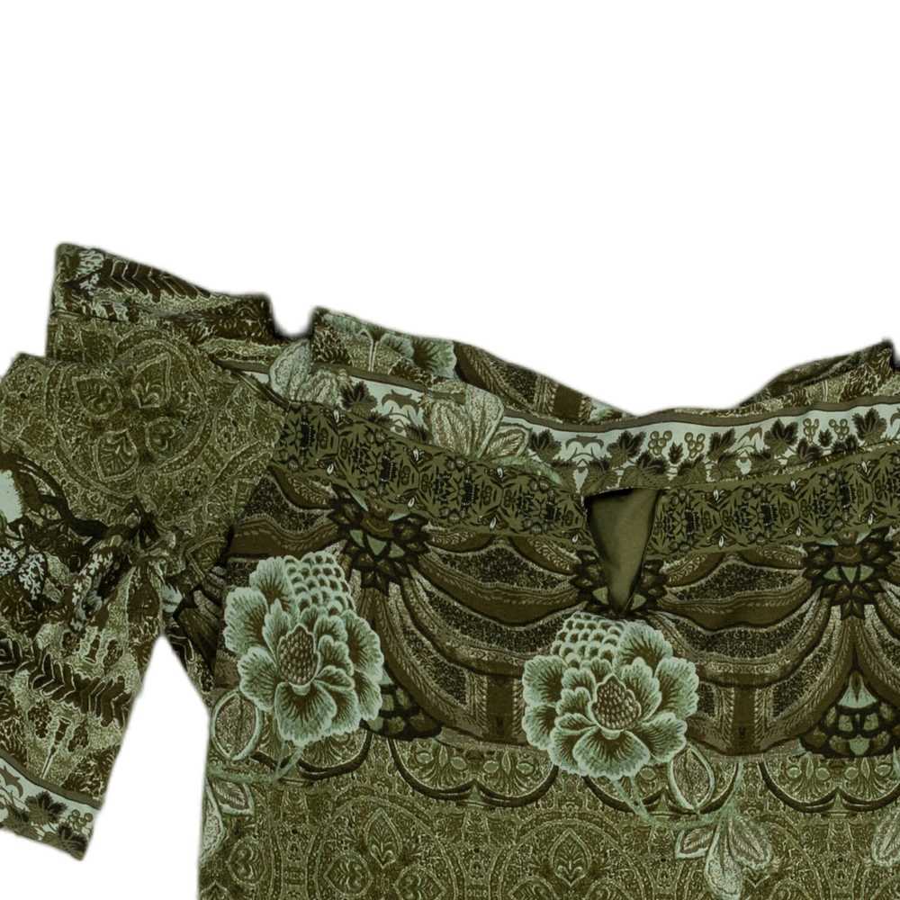 Guess Womens Green Floral Off The Shoulder Short … - image 3