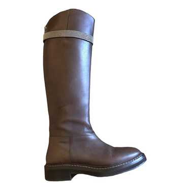Brunello Cucinelli Leather riding boots - image 1