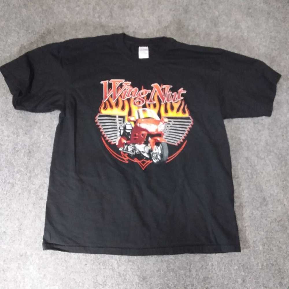 Gildan Wingnut T Shirt XL Black Ultra Cotton Heav… - image 2