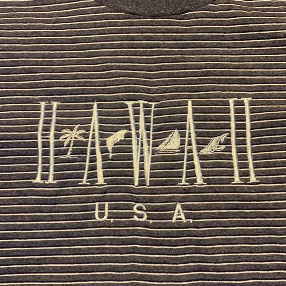 Vintage 90s Hawaii USA stripe shirt - image 2