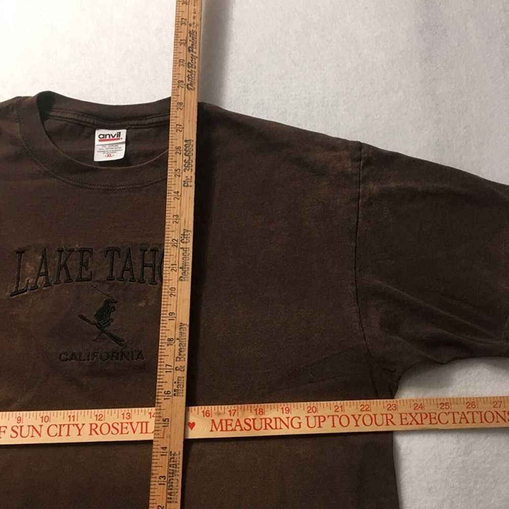 vtg 90s slopes embroidered t-shirt XL lake tahoe … - image 5
