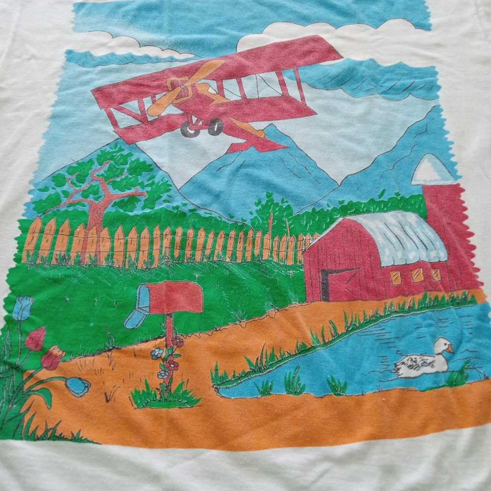 Vintage {{RARE}} '80s/90s single stitch Old farm … - image 2