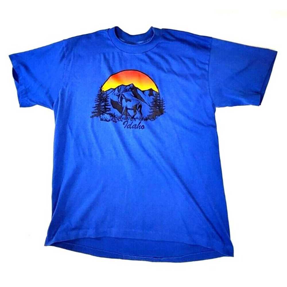Idaho Souvenir Single Stitch Blue T-Shirt Men's X… - image 2