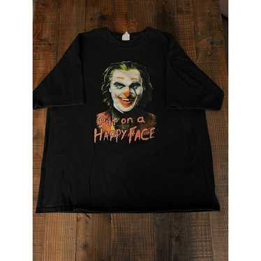 Vintage The Joker Put On A Happy Face Black T-shir