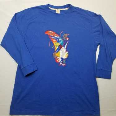 Coogi Mens T-shirt Blue Long Sleeve Size - image 1