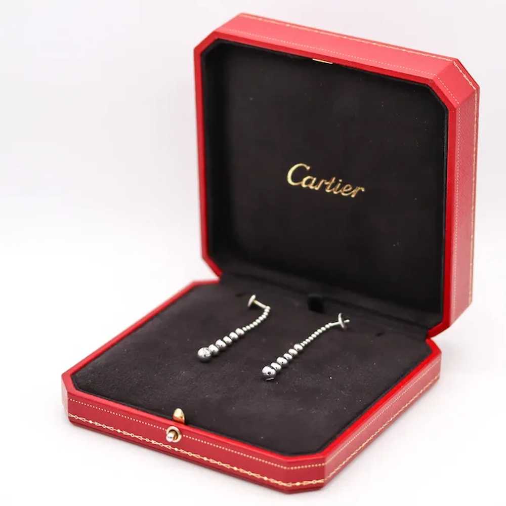 Cartier Perles De Diamants Dangle Earrings In 18K… - image 3