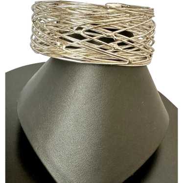 Silver Tone Wire Cuff