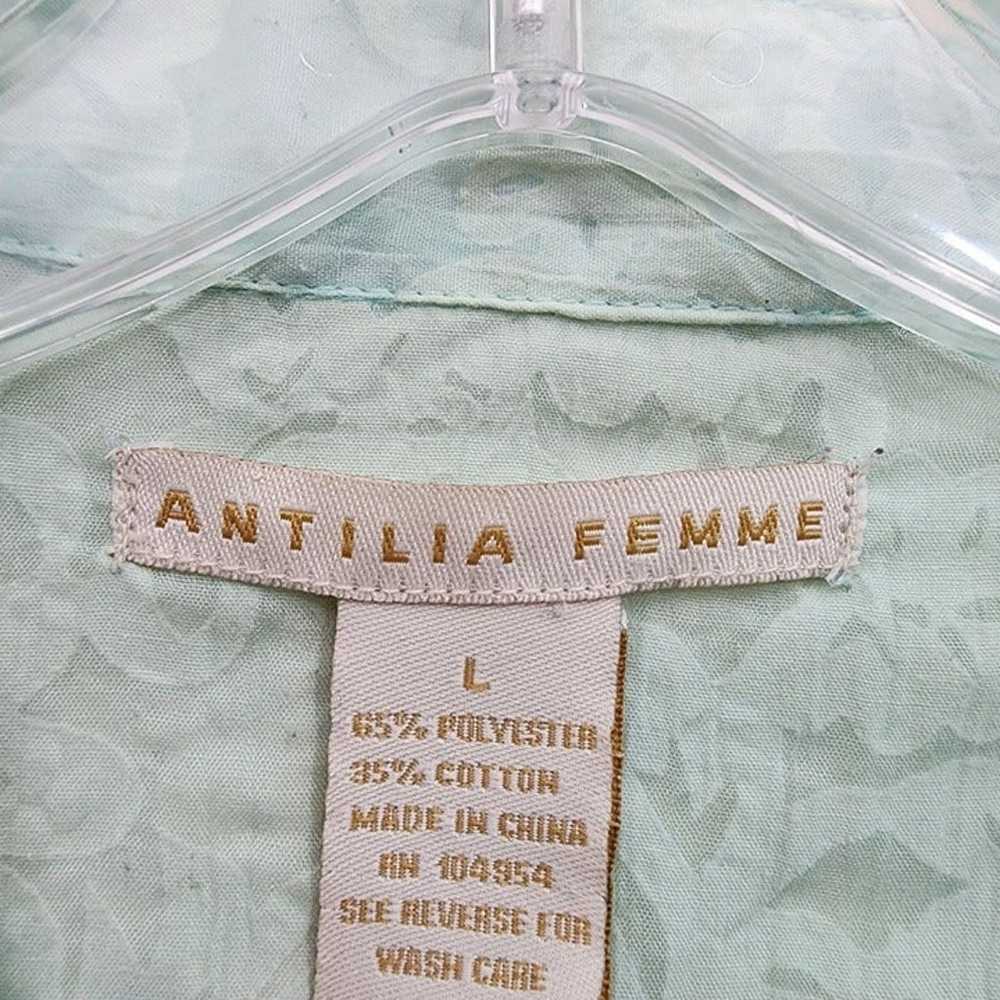 Vintage Antilia Femme v-neck button front lace tr… - image 2