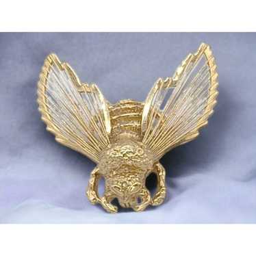 Vintage Gold Bumble Bee Brooch - image 1