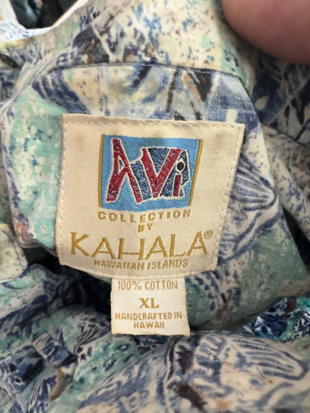 Hawaiian Shirt PreOwned Kahala Hawaiian Fish 3/4 … - image 4