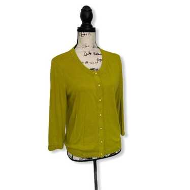 Kate Spade Kate Spade yellow silk cardigan - image 1