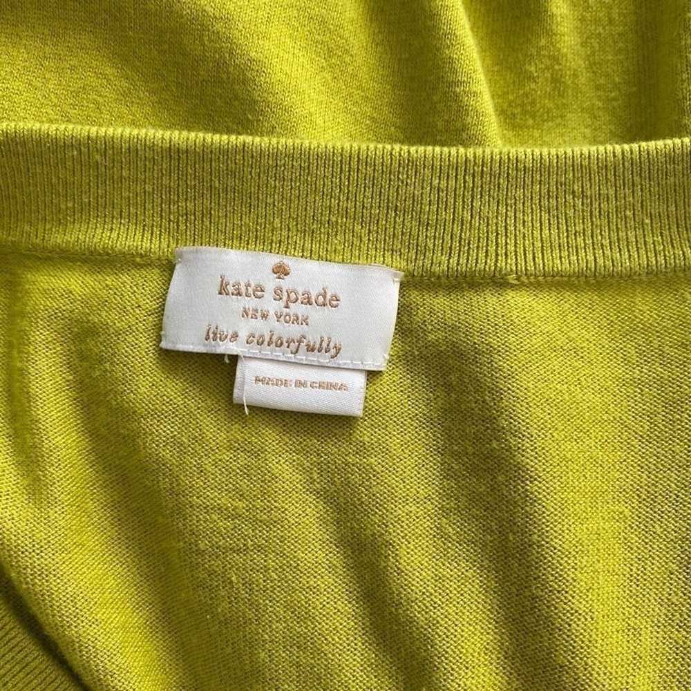 Kate Spade Kate Spade yellow silk cardigan - image 4