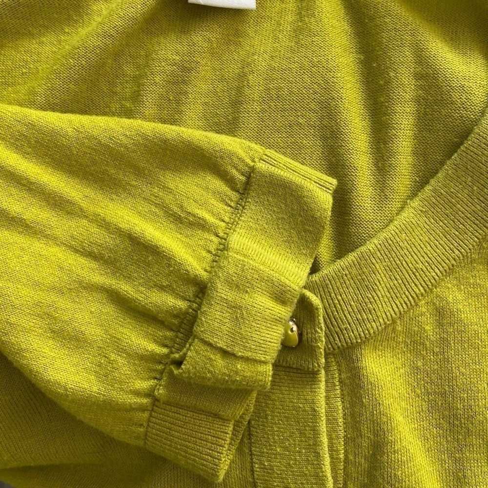 Kate Spade Kate Spade yellow silk cardigan - image 5