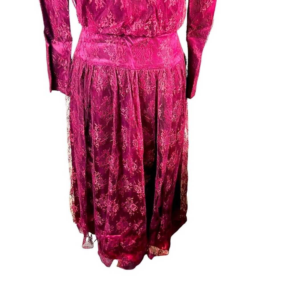 Vintage 1980s Gunne Sax Prairie Lace Collar Dress - image 4