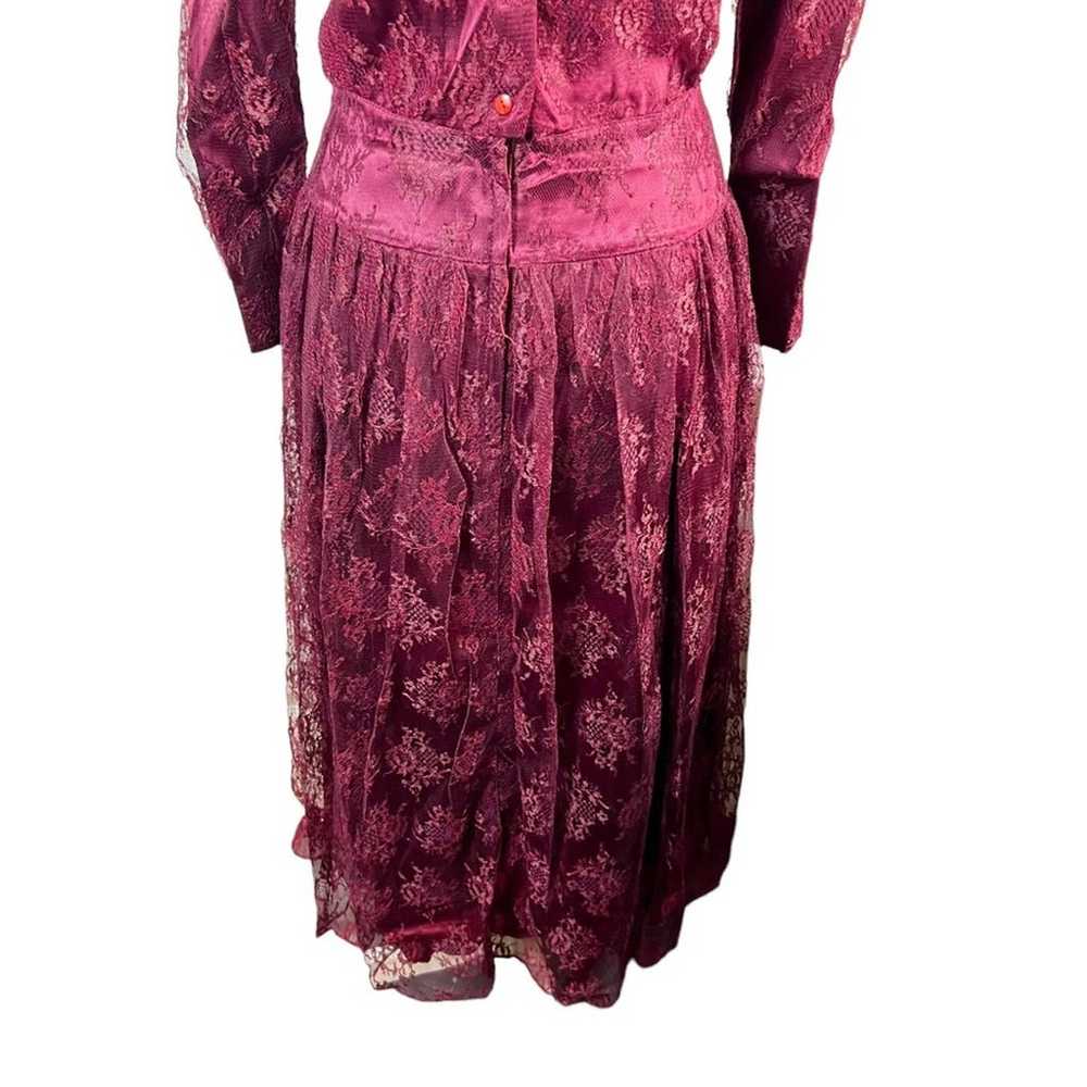 Vintage 1980s Gunne Sax Prairie Lace Collar Dress - image 7