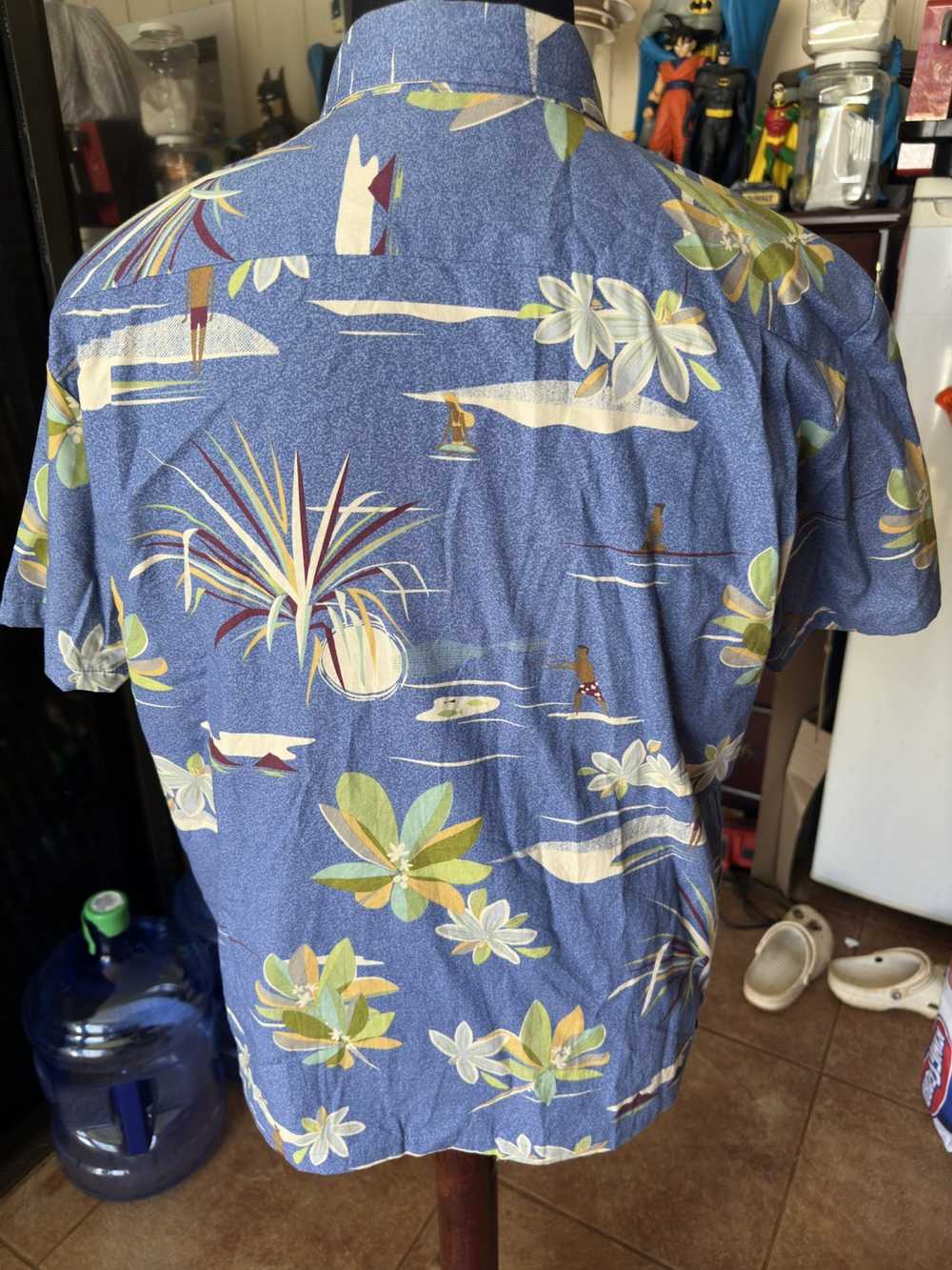 Hawaiian Shirt Kahala Hawaiian Print Blue Full Bu… - image 2