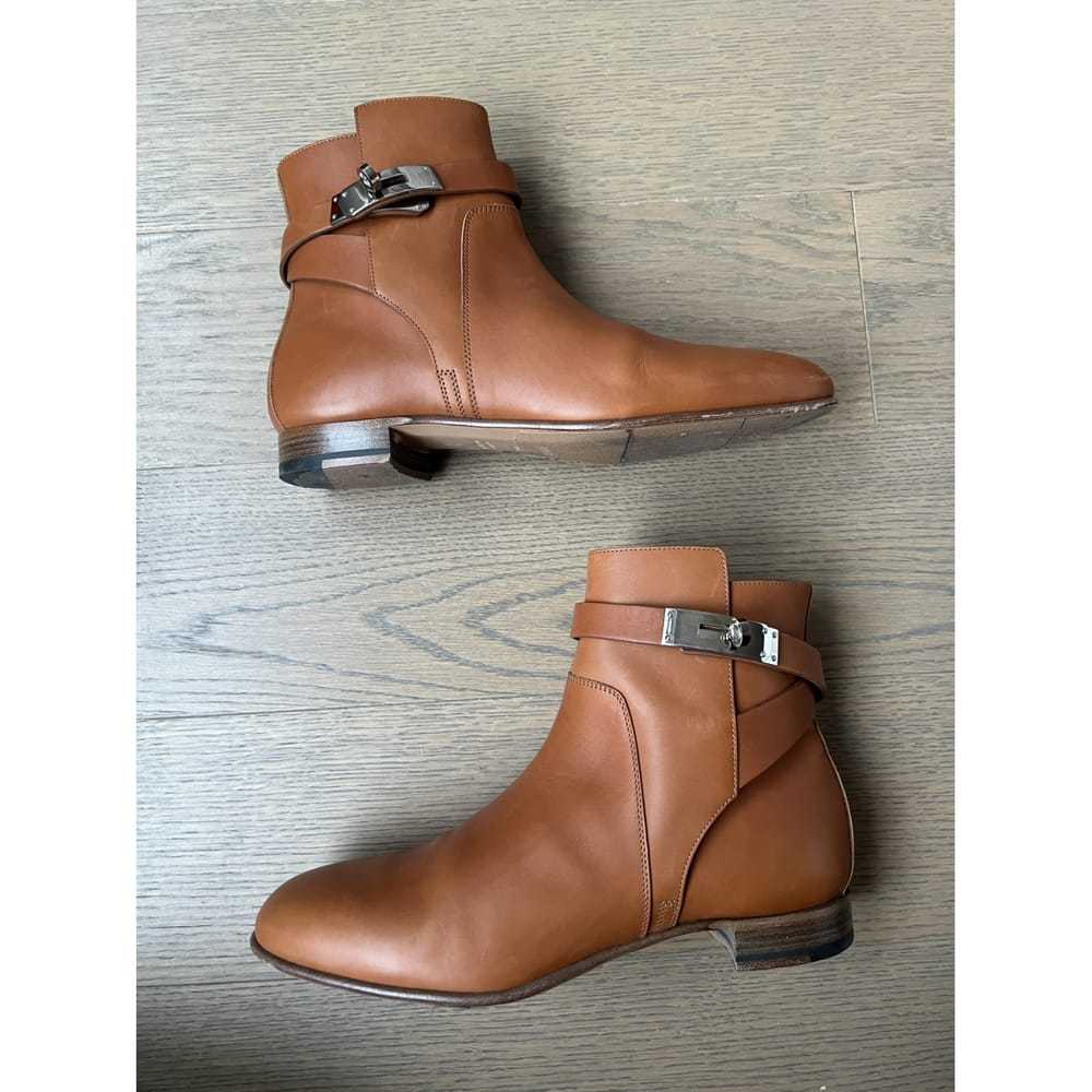 Hermès Leather biker boots - image 2