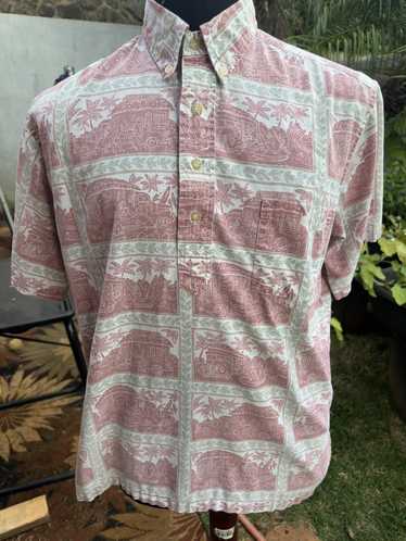 Vintage Reyn Spooner Dietrich Varez US Navy Ship 2024 Button Shirt XL Gray/Pink