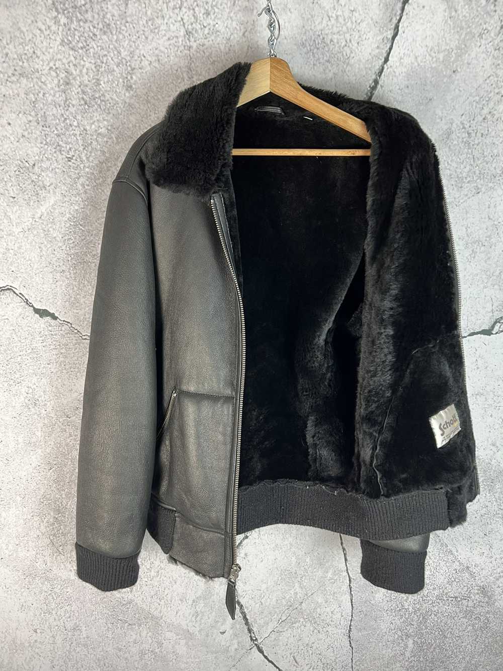 Genuine Leather × Schott × Sheepskin Coat Schott … - image 3
