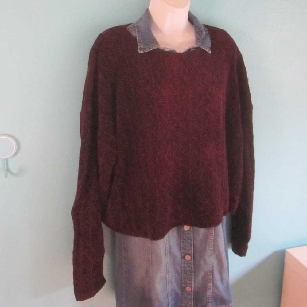 Eileen Fisher 1980's Vintage Eileen Fisher Dark P… - image 12