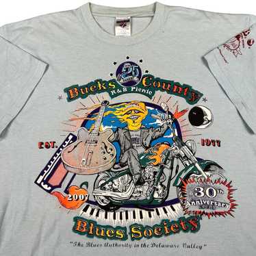 Streetwear × Vintage Vintage blues society blue y… - image 1