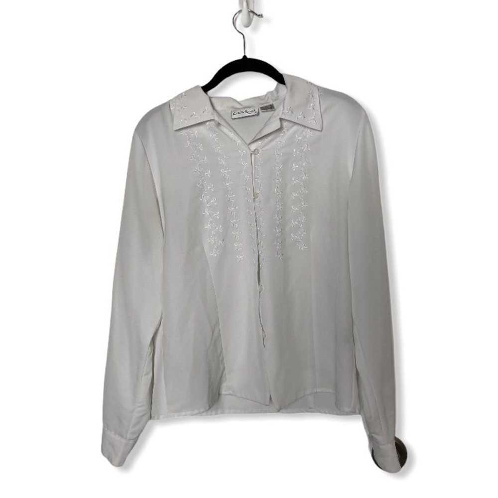 Other Claudia Richard White Button down blouse - image 2