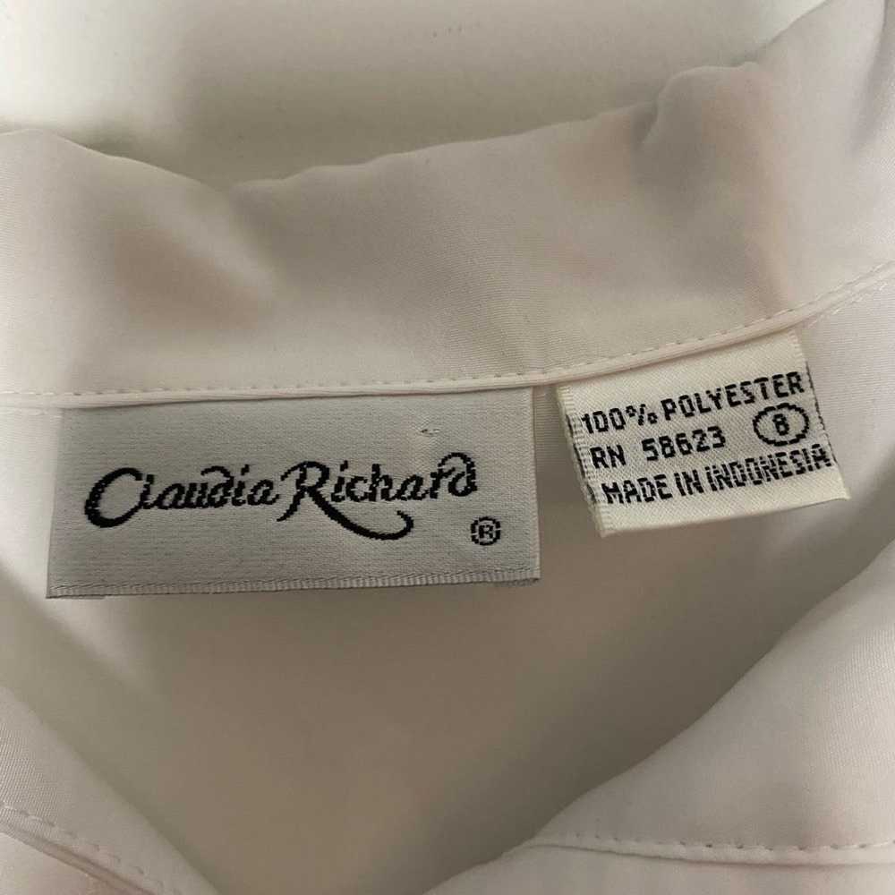 Other Claudia Richard White Button down blouse - image 3