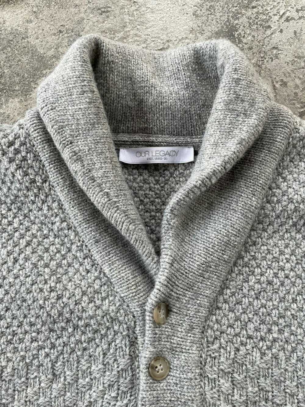 Our Legacy Our Legacy Wool Shawl Collar Sweater - image 4