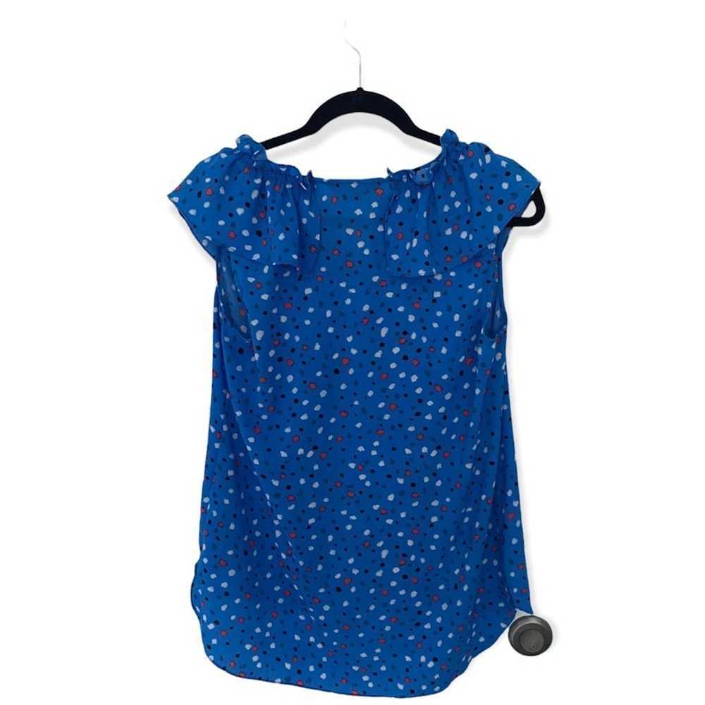 Isaac Mizrahi Isaac Mizrahi IMNYC blue dot ruffle… - image 2