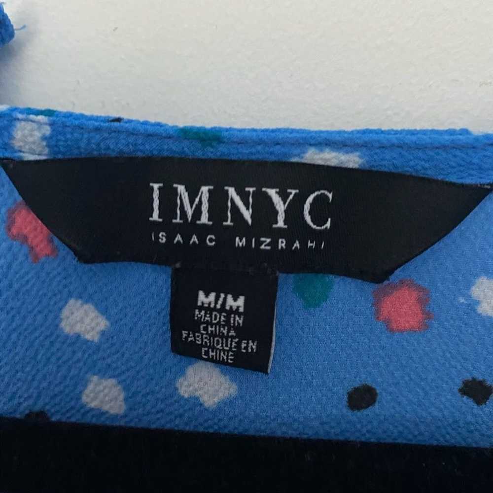 Isaac Mizrahi Isaac Mizrahi IMNYC blue dot ruffle… - image 4