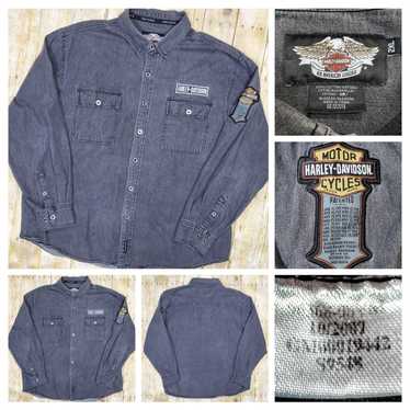 Biker Denim × Harley Davidson × Vintage Y2K Harle… - image 1