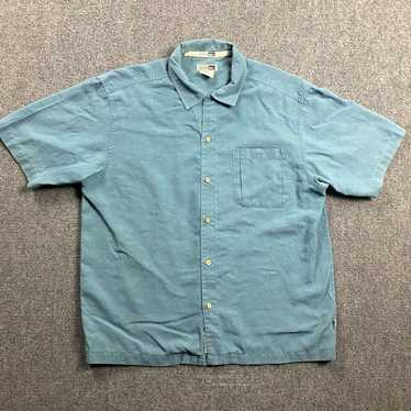Vintage REI Shirt Adults Medium Blue Button Up Fr… - image 1