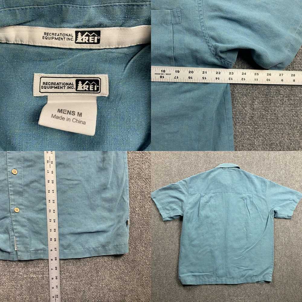 Vintage REI Shirt Adults Medium Blue Button Up Fr… - image 4