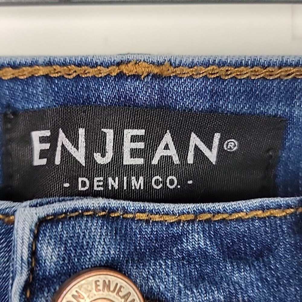 Designer Enjean Skinny Jeans Size 5 Destressed Me… - image 4