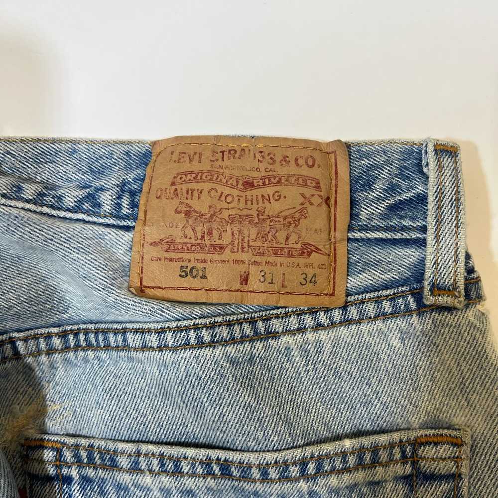 Levi's Vintage 90s Levis 501 repaired jeans (31x3… - image 3