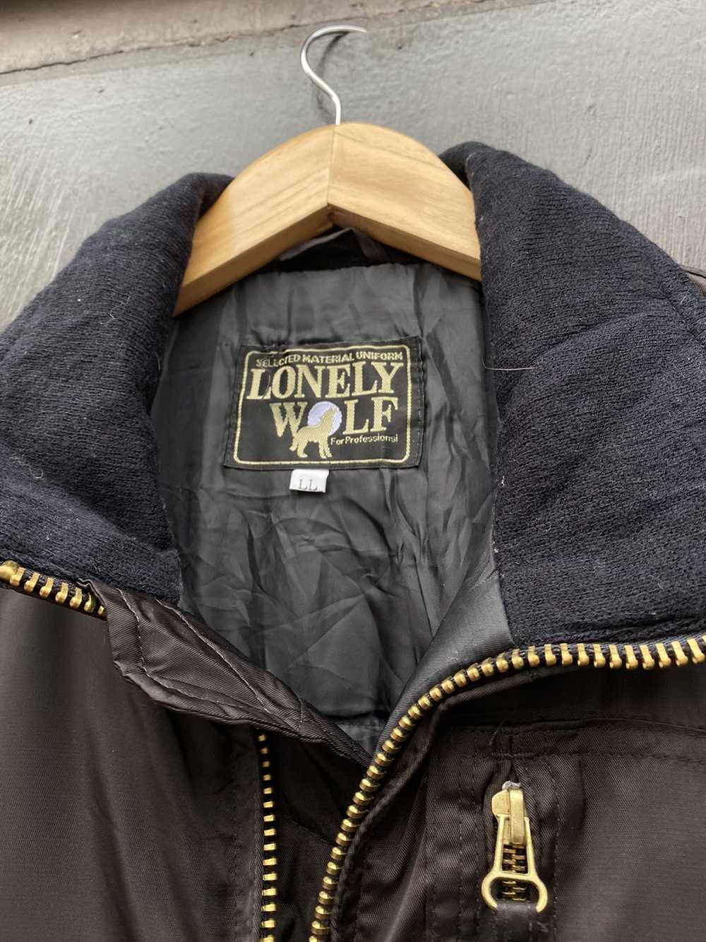 Japanese Brand Lonely Wolf nylon bomber military … - image 6