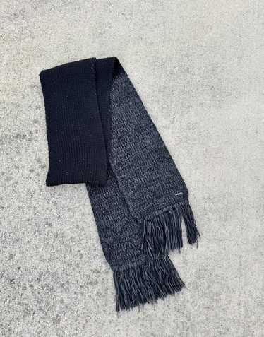 Diesel Diesel knit scarf black gray fringe