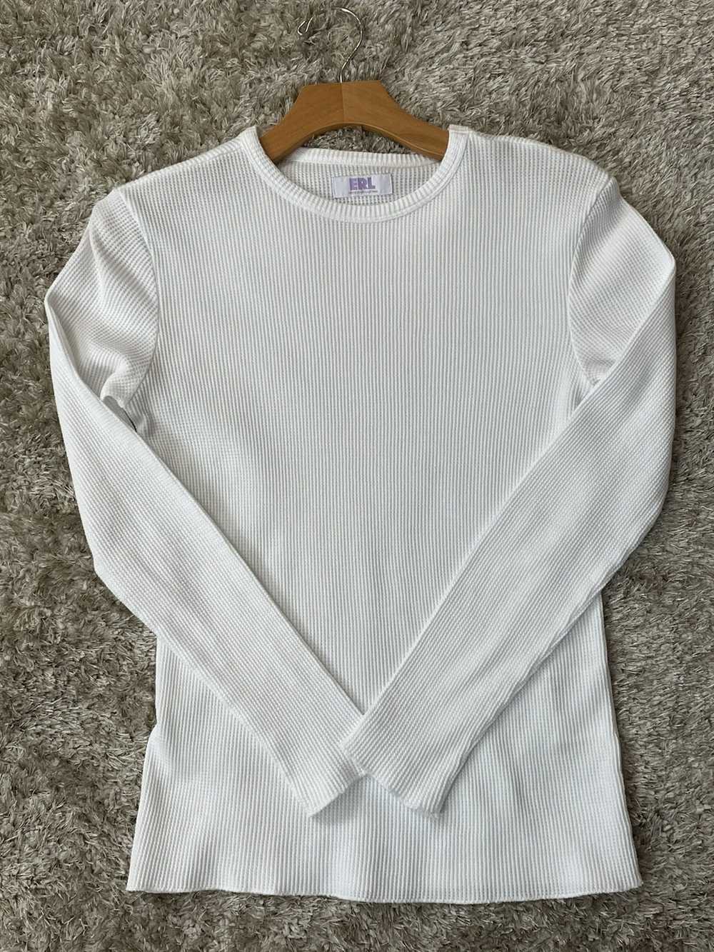 ERL ERL Waffle Knit Shirt in White - image 2