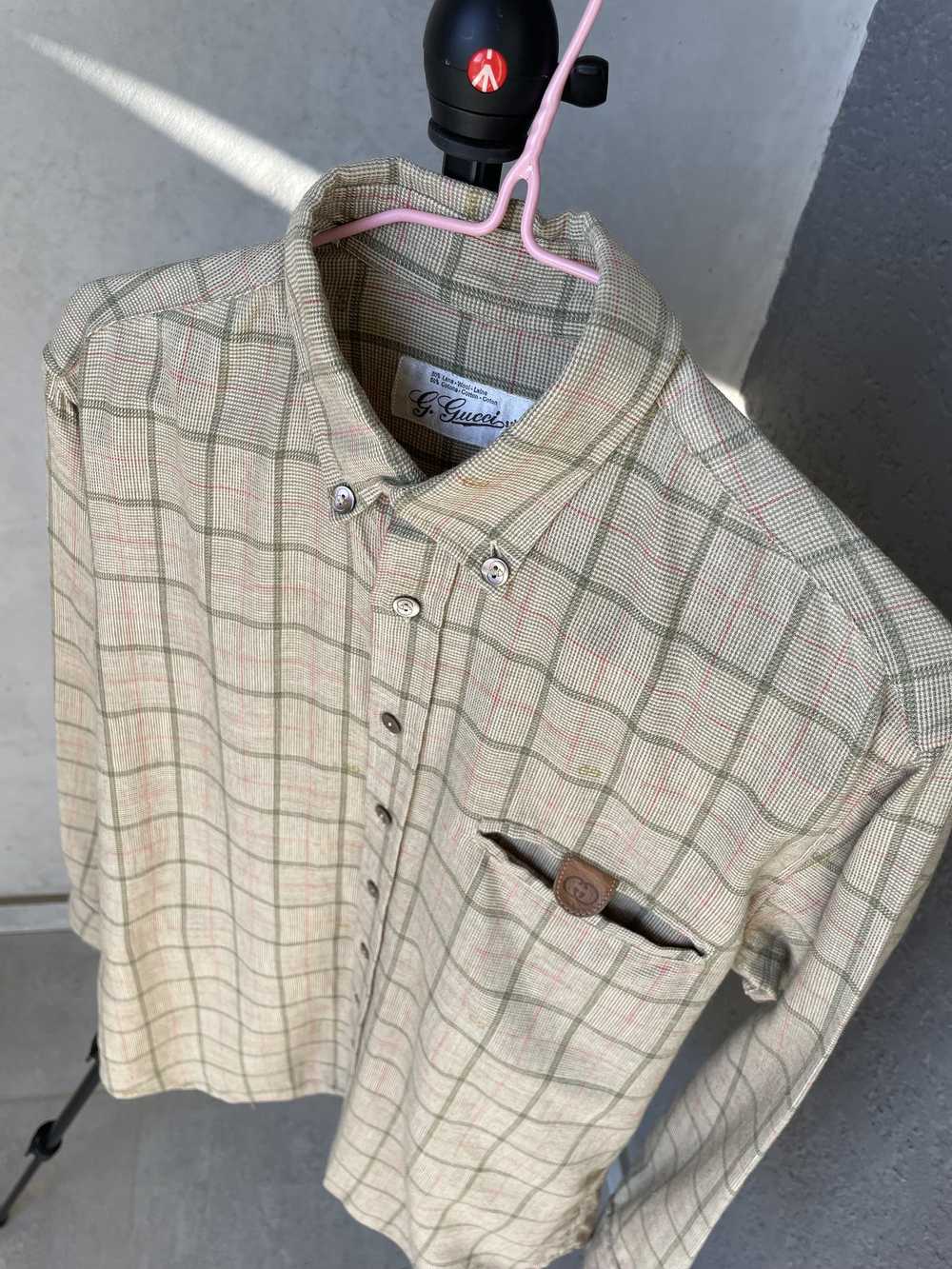 Gucci × Tom Ford × Vintage Gucci Shirt Check Mono… - image 2