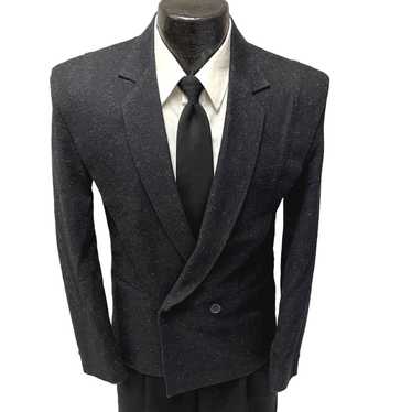 Unkwn 80’s Cotler Black Sport Coat ATOMIC FLECK D… - image 1